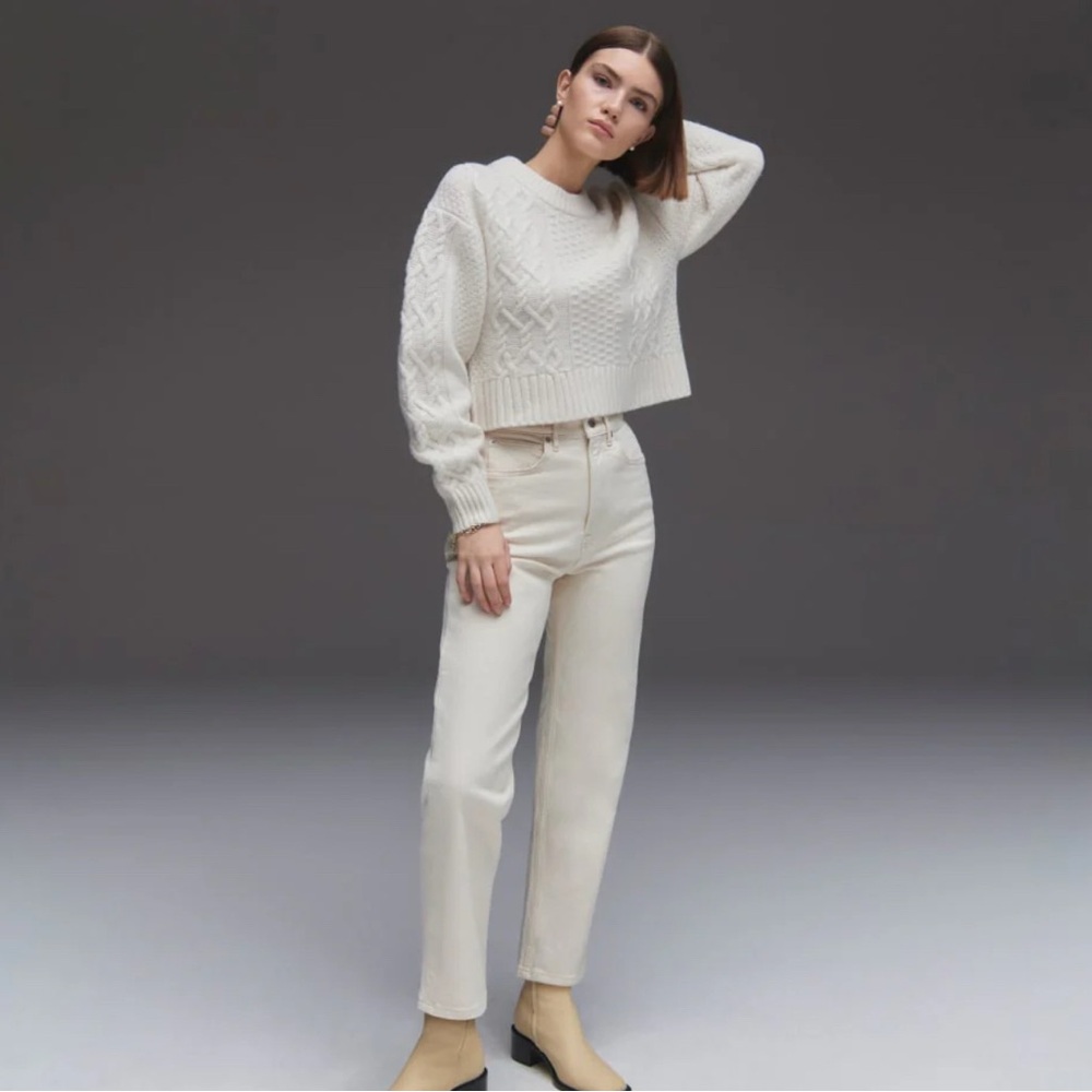 Everlane Women's ‘The Cheeky Jean’ Crop in Bone